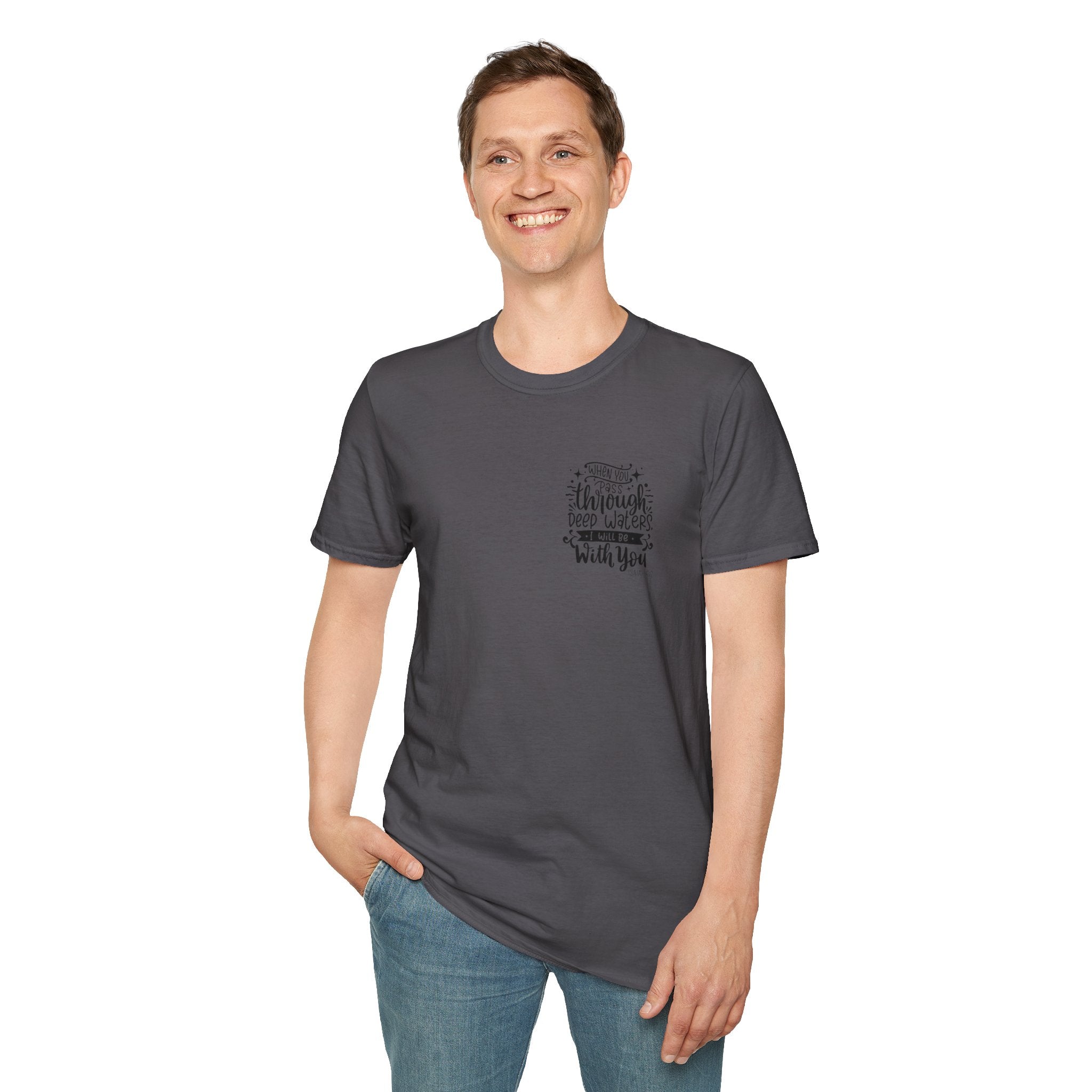 Isiah 43:2 Unisex Softstyle T-Shirt