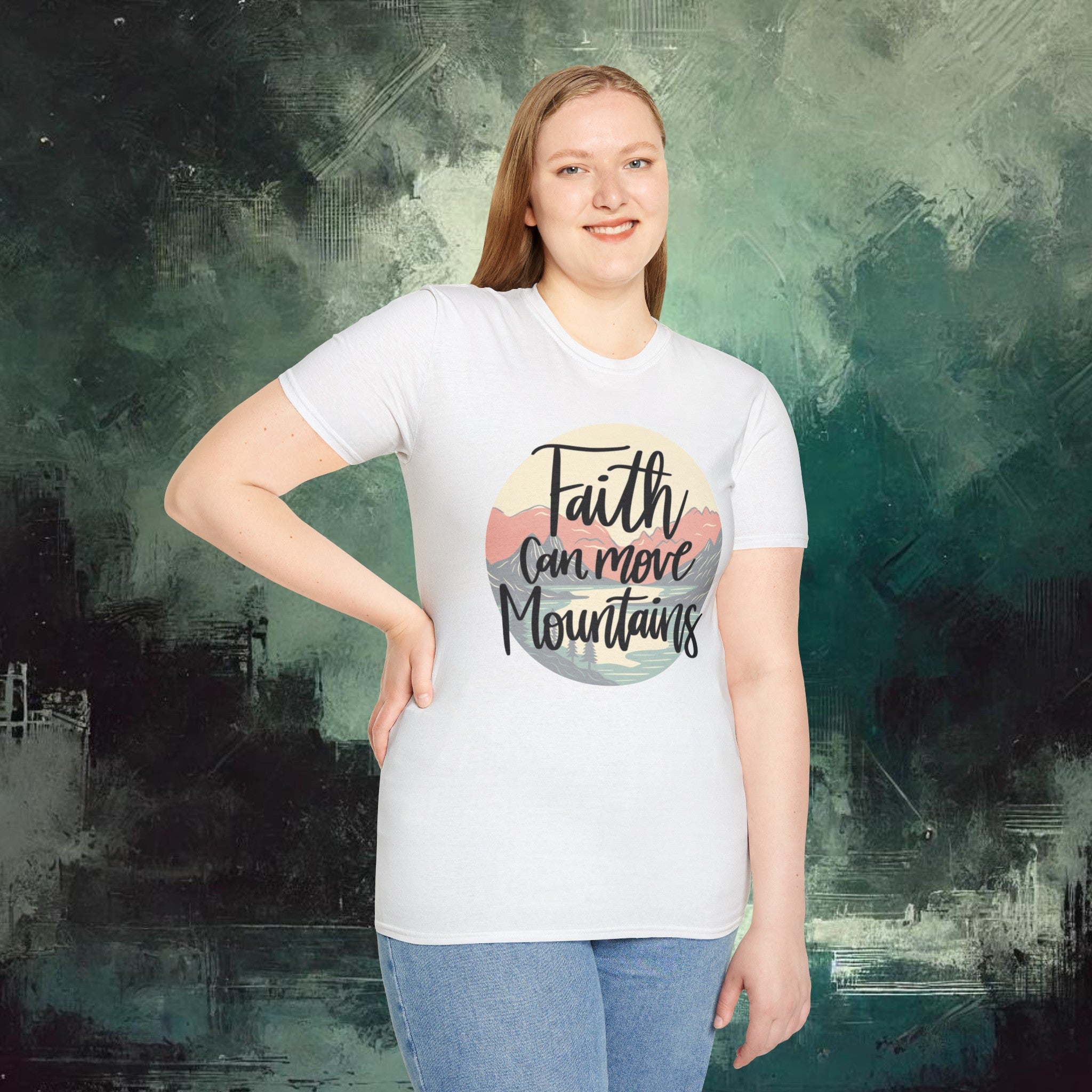 Moving Mountain with Faith Softstyle T-Shirt