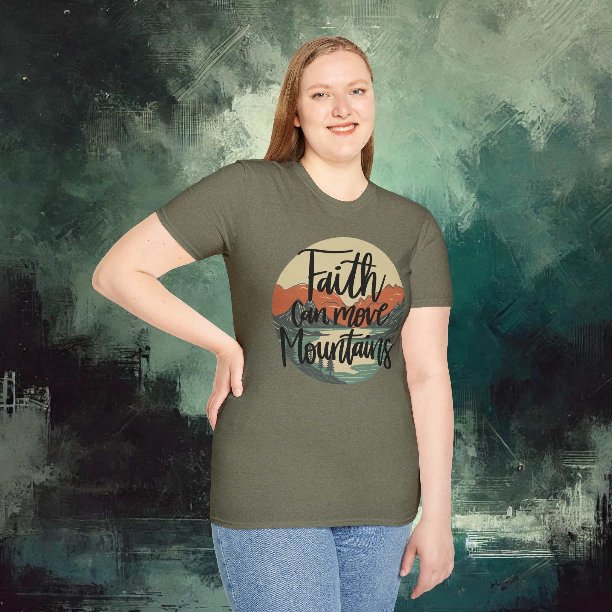 Moving Mountain with Faith Softstyle T-Shirt