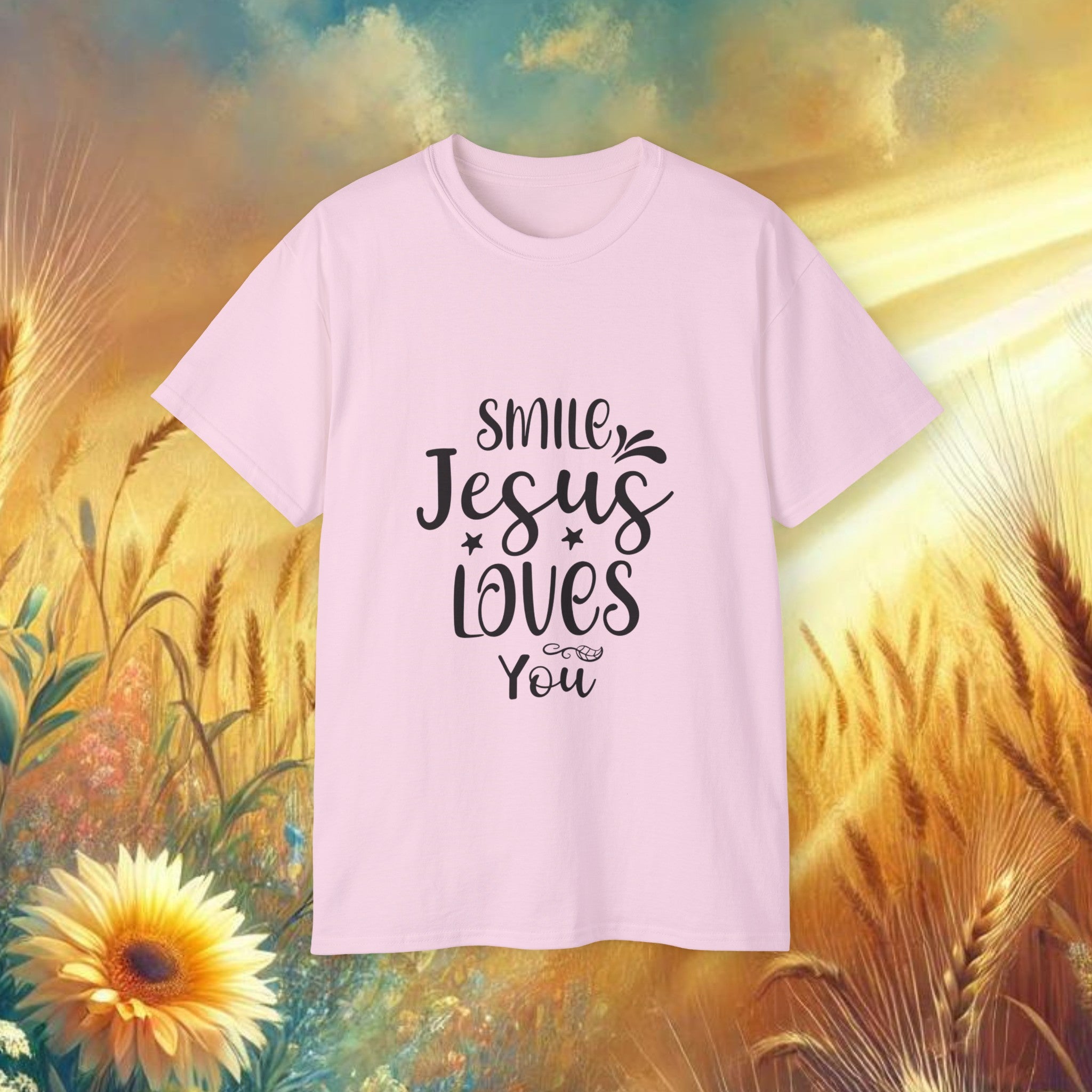Smile Jesus Loves You Ultra Cotton Tee