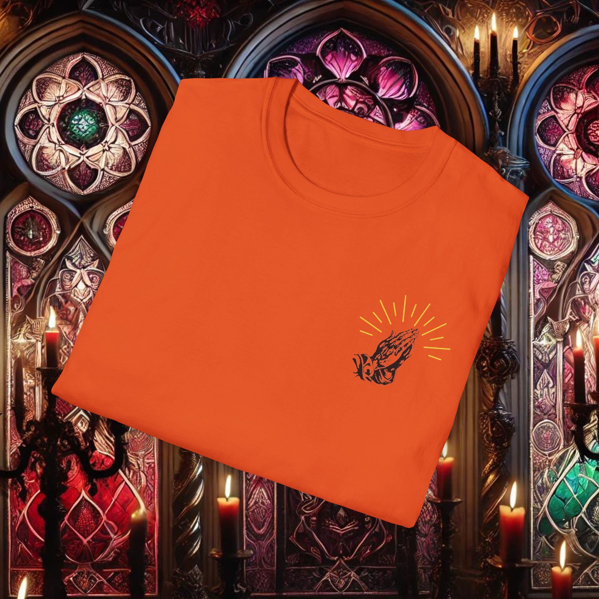 Shining Light Praying Hands T-Shirt