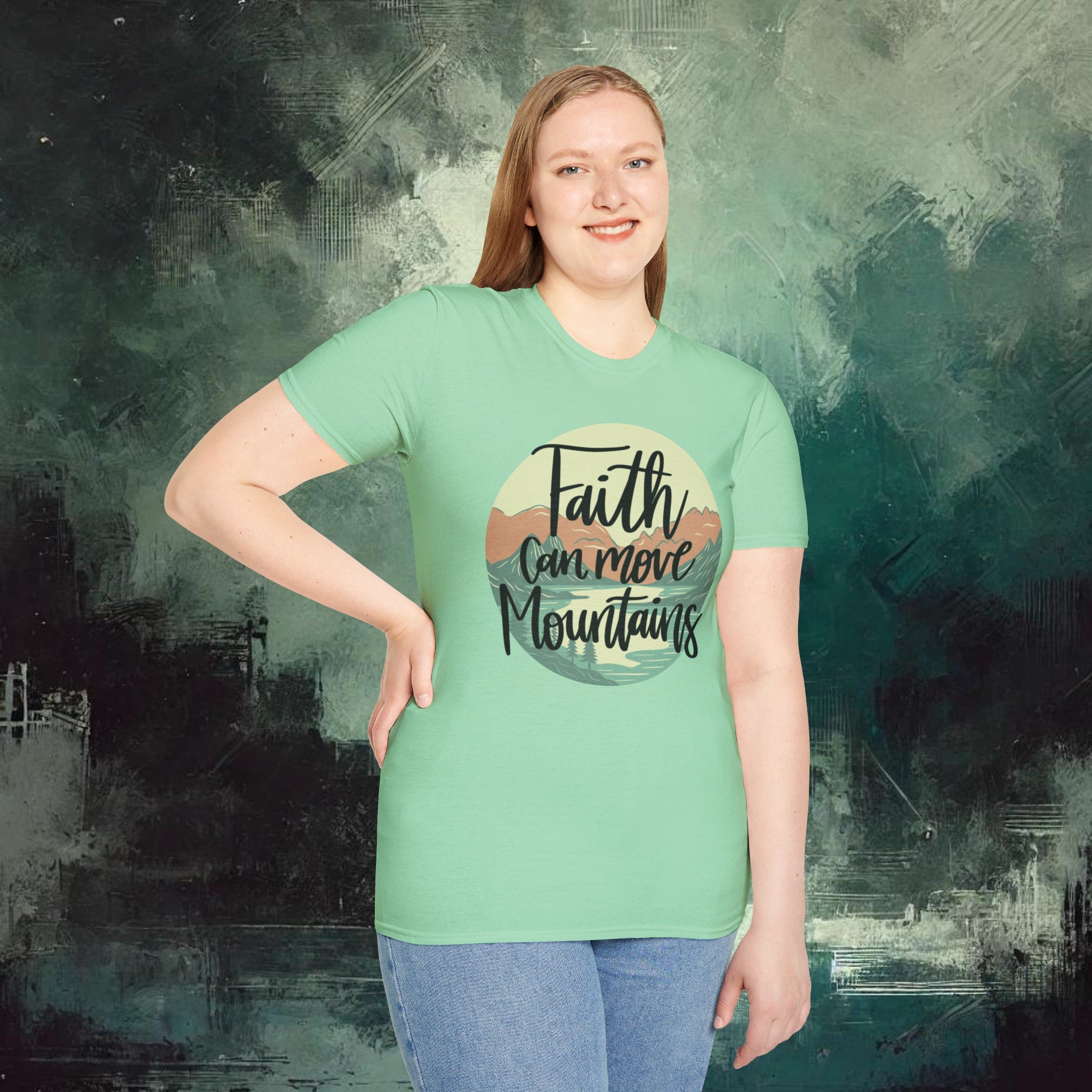 Moving Mountain with Faith Softstyle T-Shirt