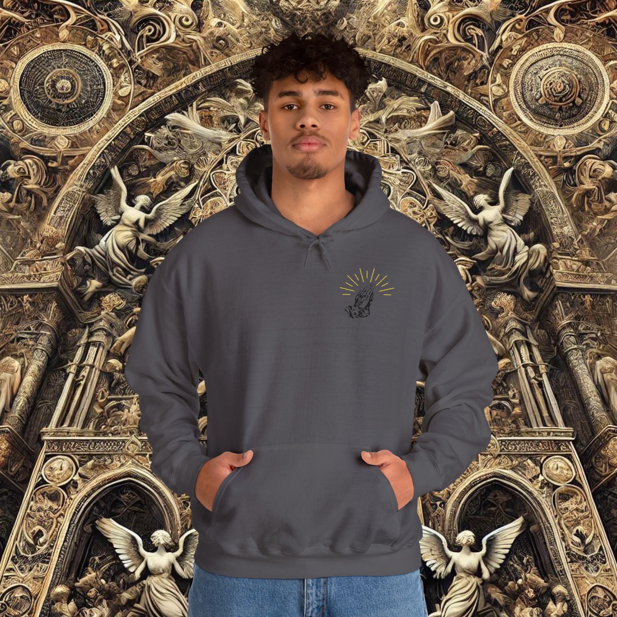 Shining Praying Hands Hoodie