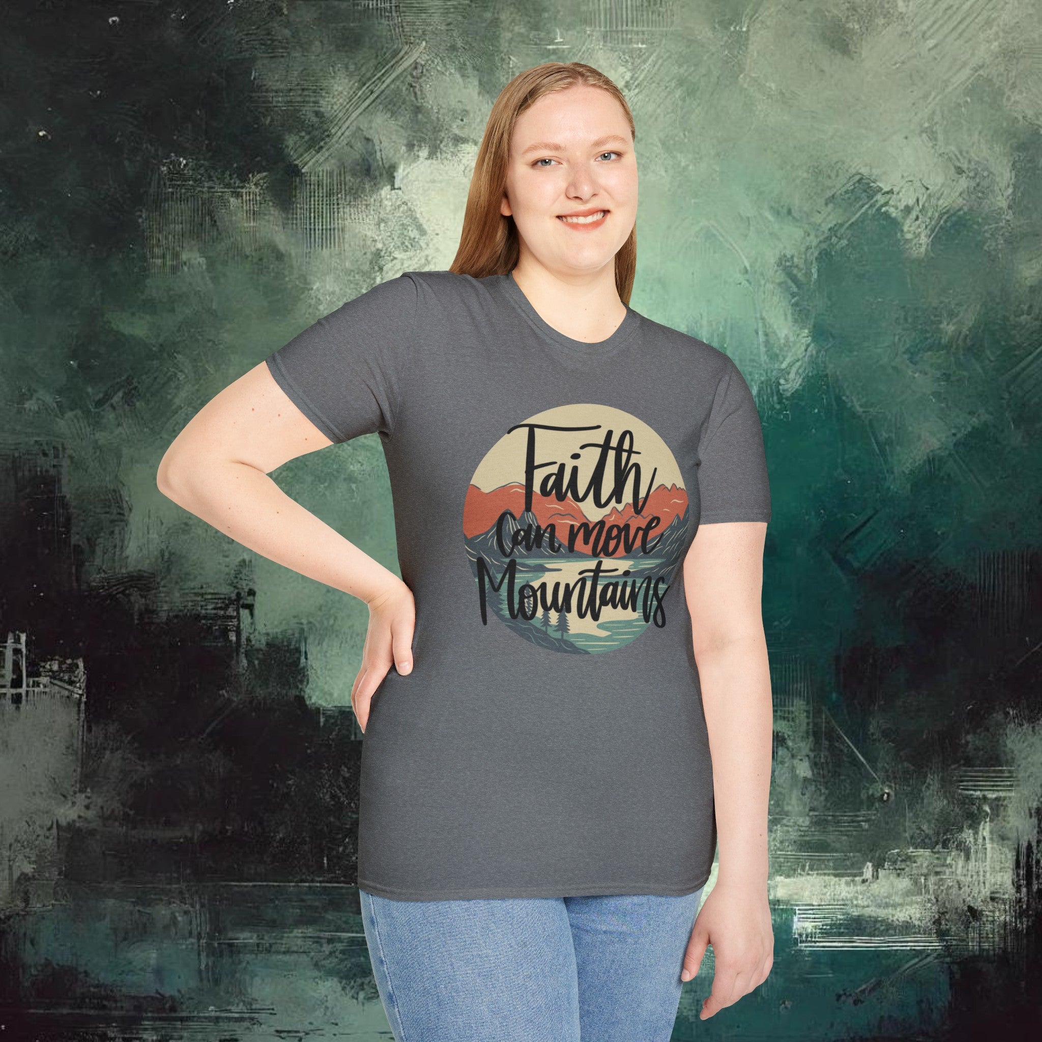 Moving Mountain with Faith  Softstyle T-Shirt