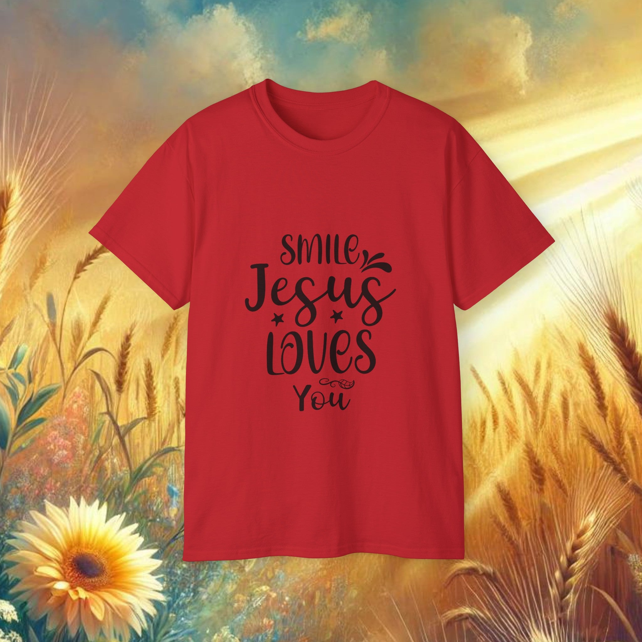 Smile Jesus Loves You Ultra Cotton Tee