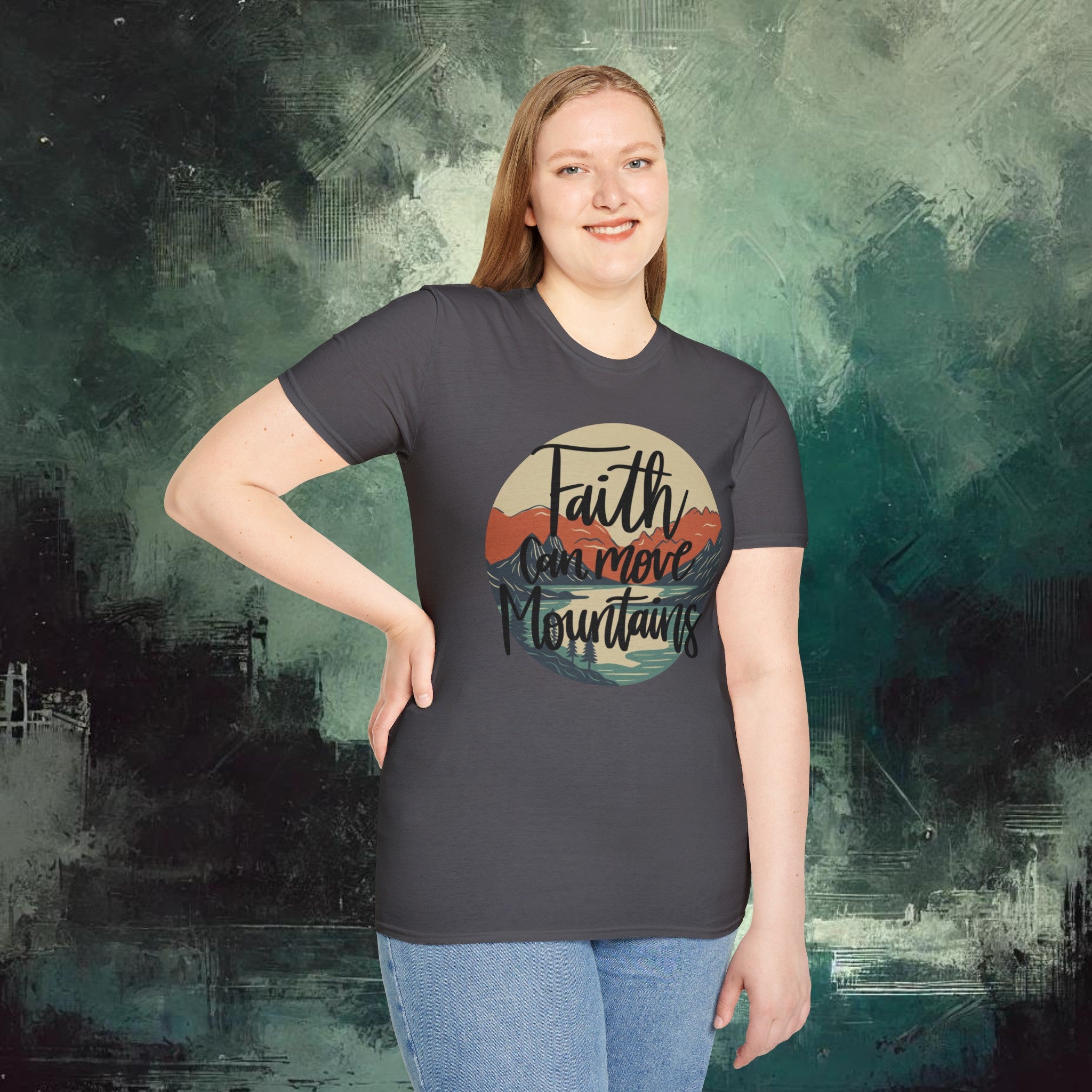 Moving Mountain with Faith  Softstyle T-Shirt