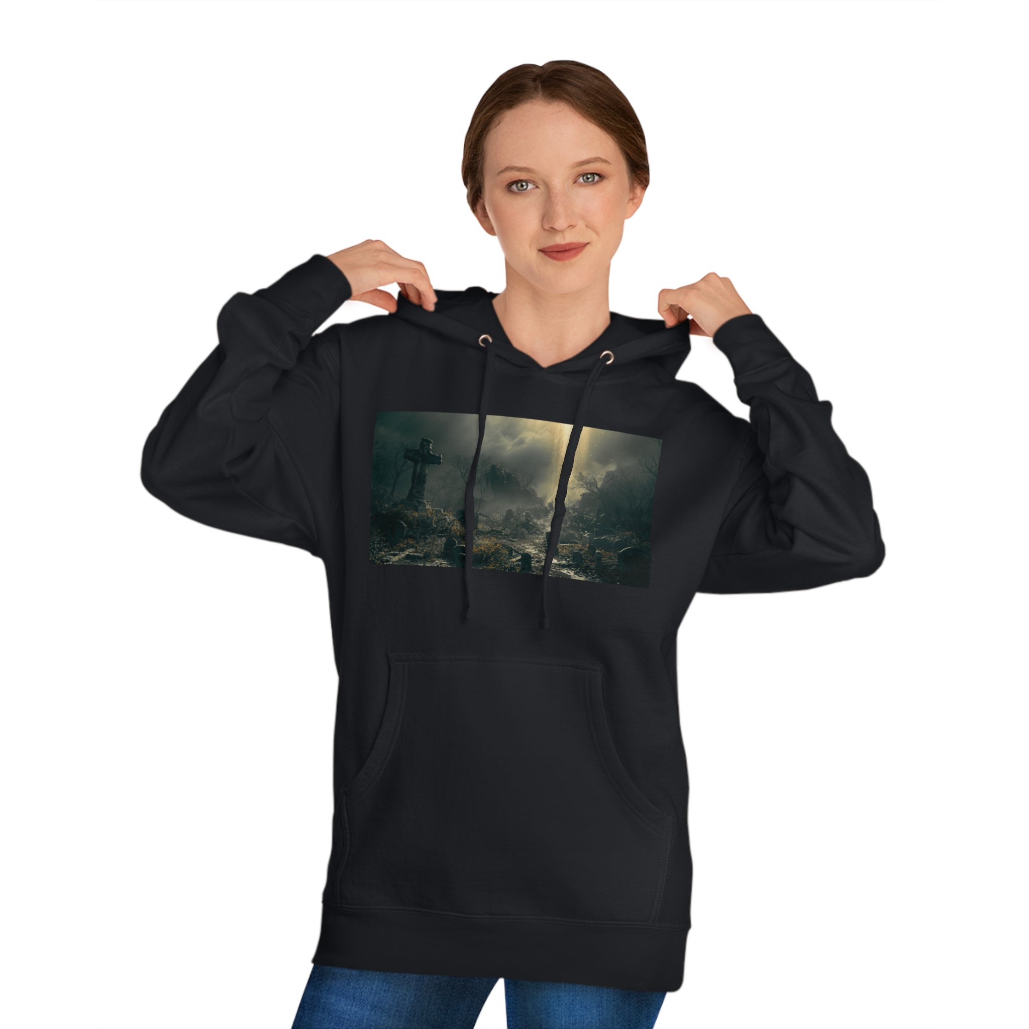 Resurrection's Edge Gothic Hoodie – Faith-Based 1 Samuel 2:6-7