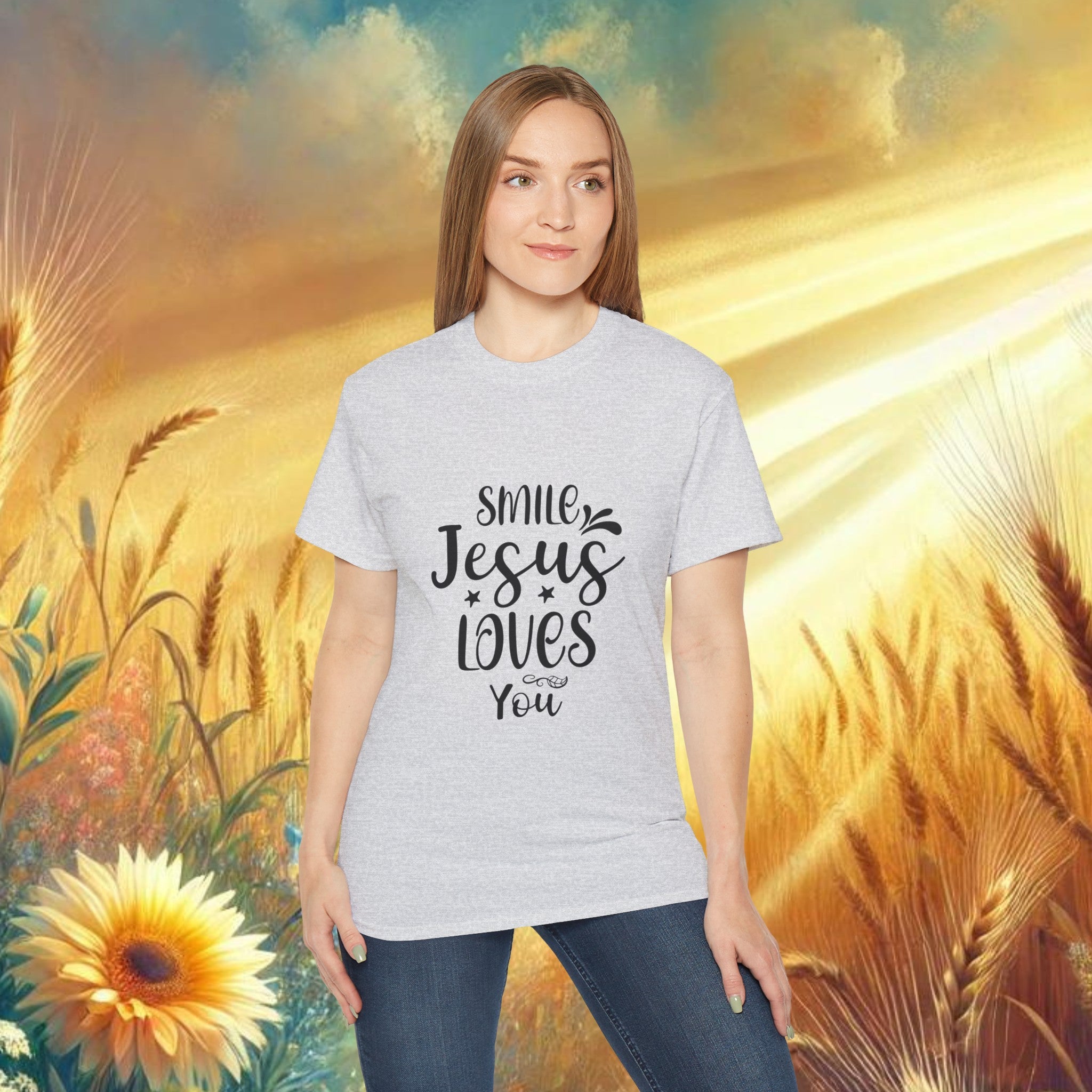 Smile Jesus Loves You Ultra Cotton Tee