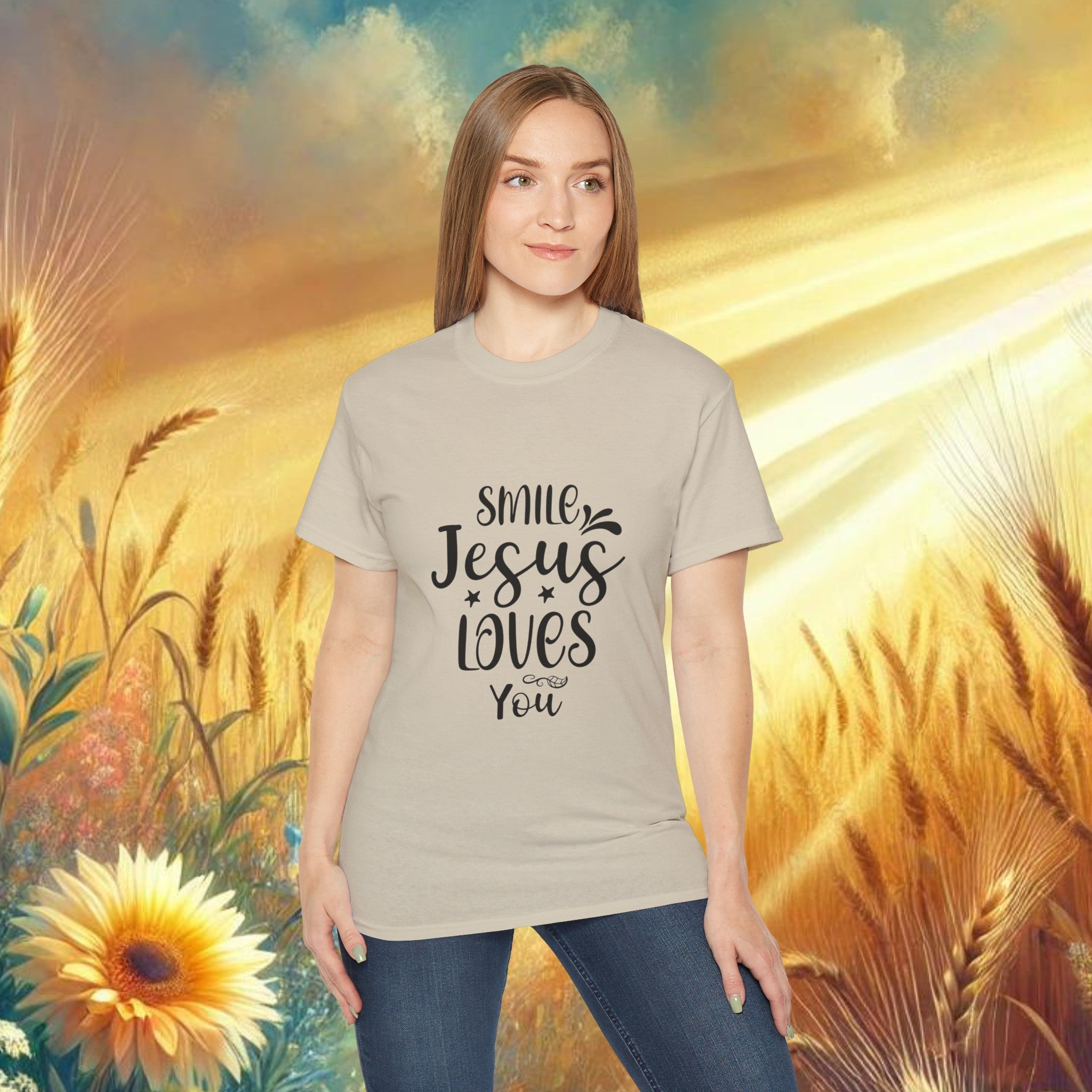 Smile Jesus Loves You Ultra Cotton Tee