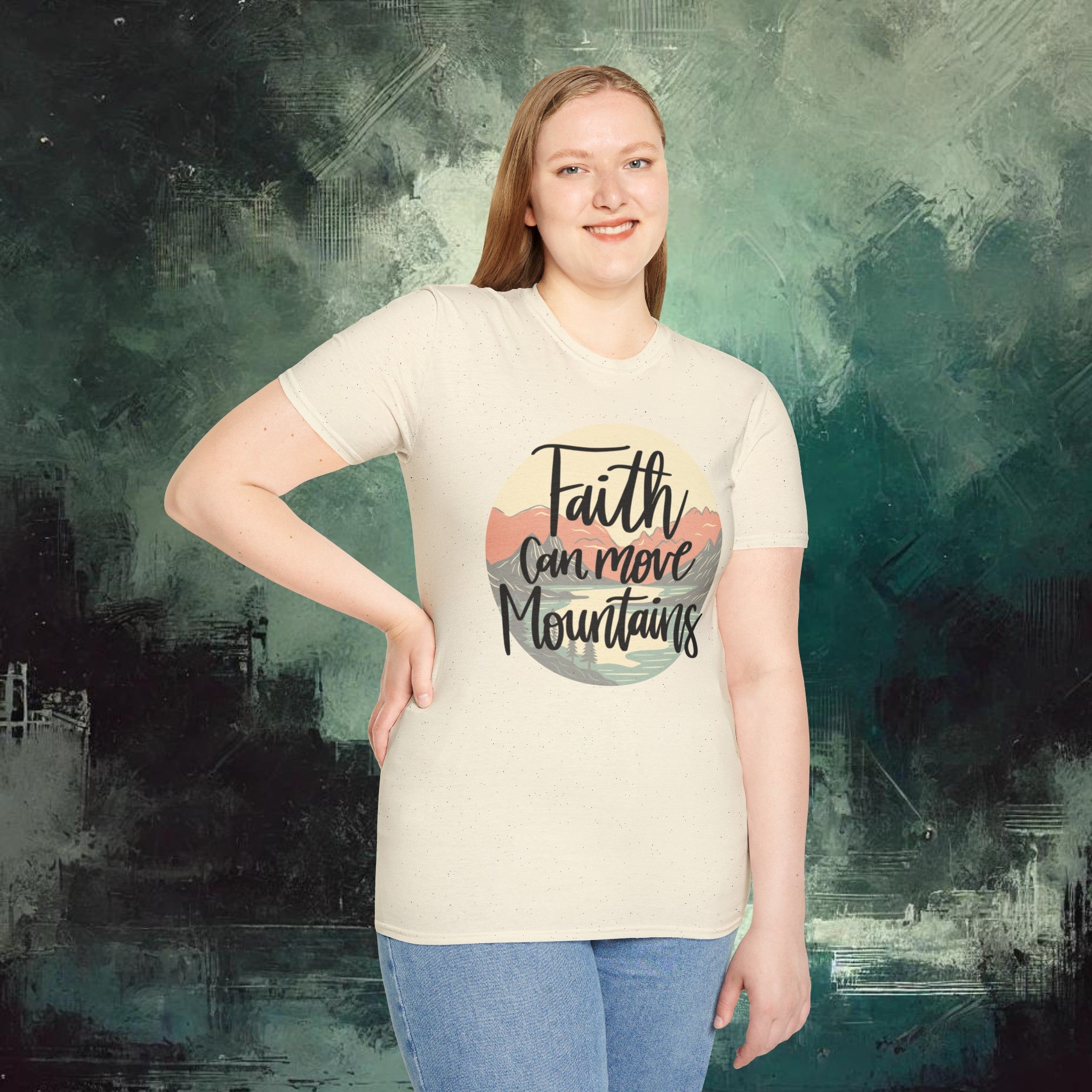 Moving Mountain with Faith  Softstyle T-Shirt