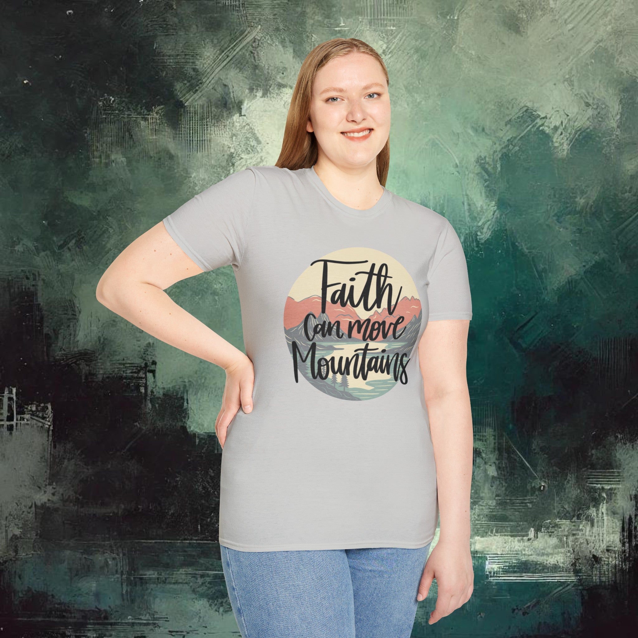 Moving Mountain with Faith  Softstyle T-Shirt